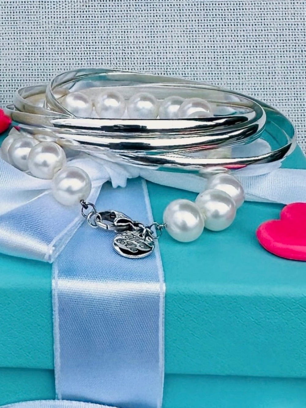 RARE Tiffany & Co Paloma Picasso 5 Band Melody Bangle Bracelet Silver